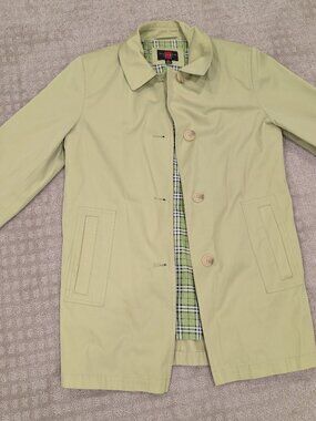 Chartreuse spring trench coat - Women's sz Small
